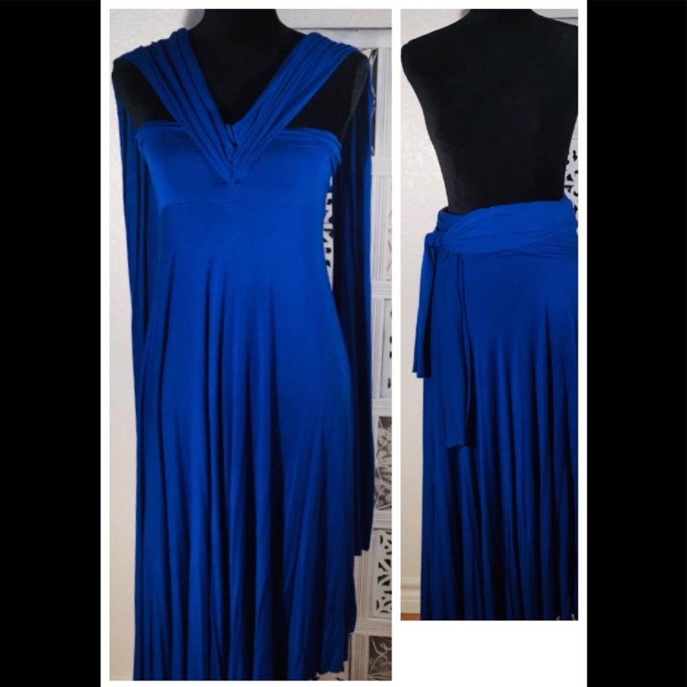 Elan Royal Blue Infinity Dress/Swim Coverup - Picture 2 of 7
